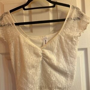 NWOT Abound lace crop top